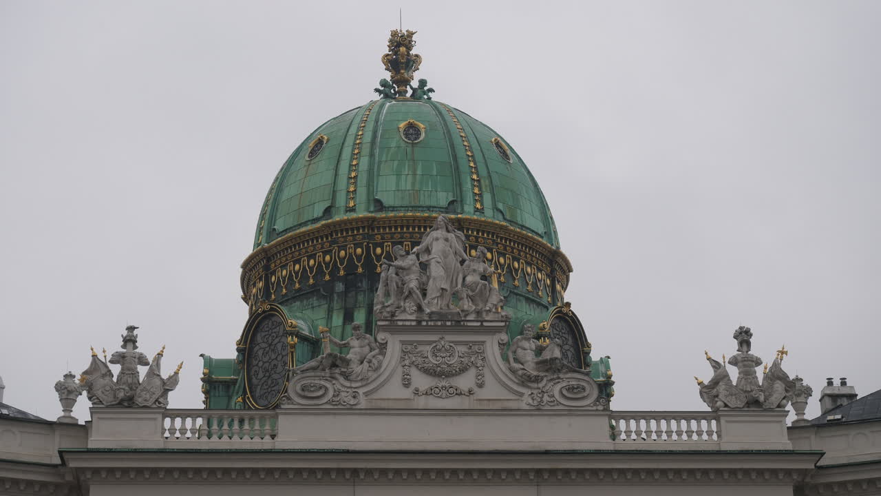 비엔나 호프부르크의 클로즈업: 오스트리아의 황궁