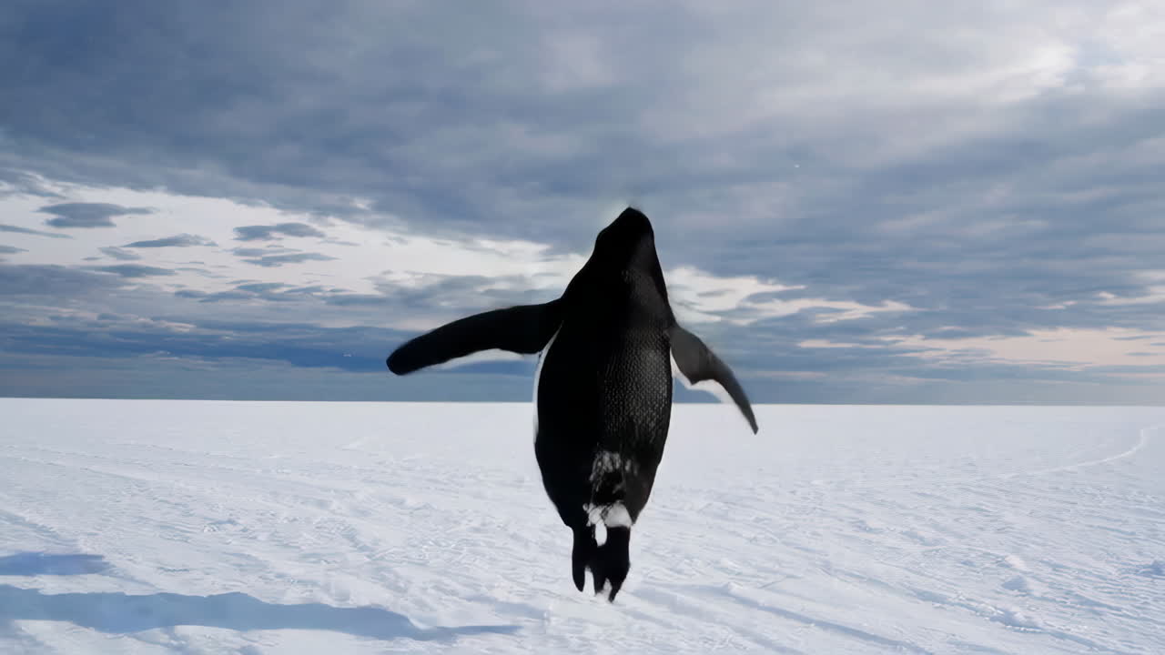el pingüino adelie en el hielo antártico