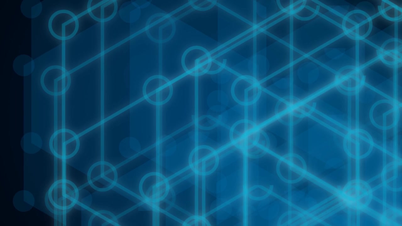 Abstract Digital Network Grid with Glowing Nodes and Lines