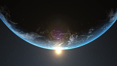 animation of earth in space 4k