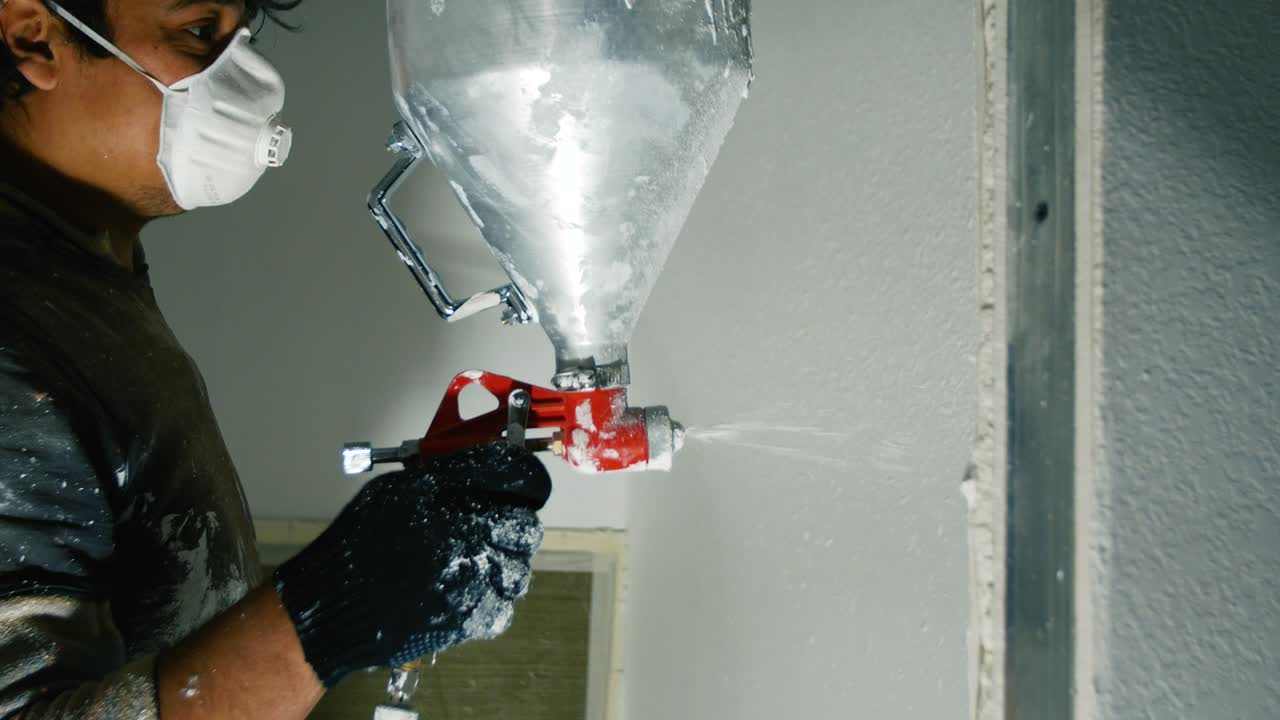 Pintura en Aerosol sobre Pared con Yeso