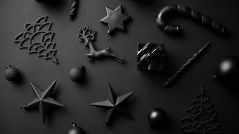 Christmas-minimalistic-and-simple-composition-in-mat-black-color