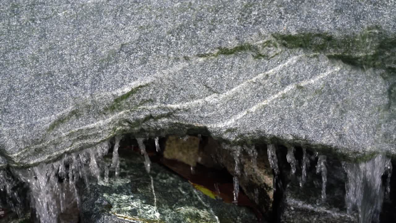 바위 사이로 떨어지는 물줄기, 싱가포르 식물원
