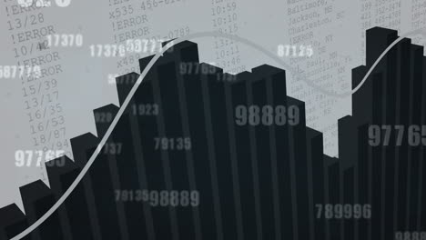 множество изменяющихся чисел и обработка статистических данных и графики на белом фоне