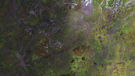 straight down lakes in valley of pampas galeras apurimac, peru