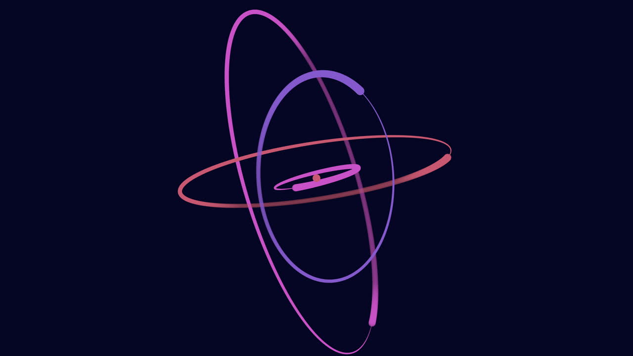 Colorful circle with green line