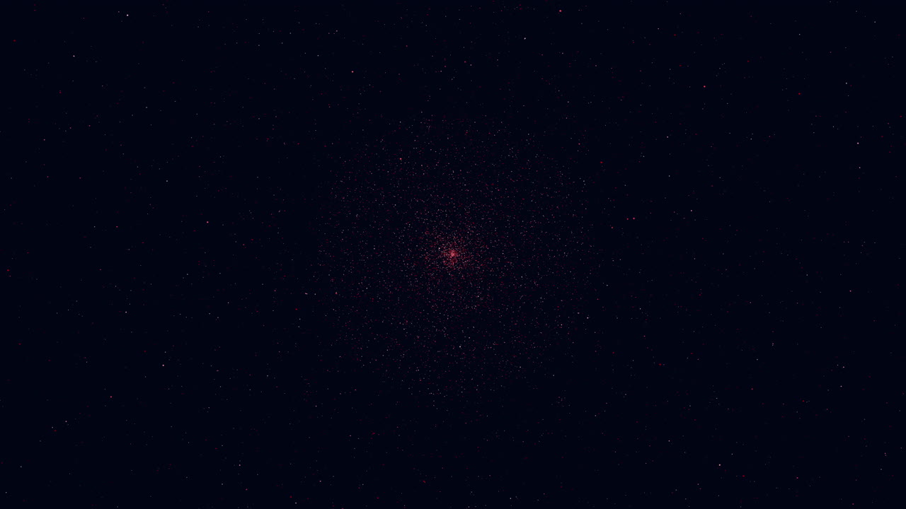 어두운 은하의 네온 작은 점과 우주 먼지