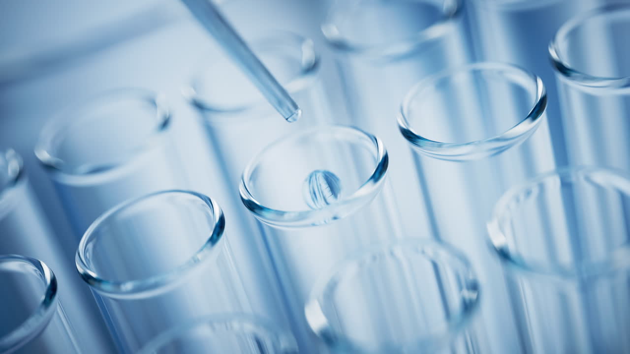 물방울과 물방울이 느린 동작으로 3d 렌더링