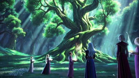 mystical forest magic: elves, wizards, and ancient spells