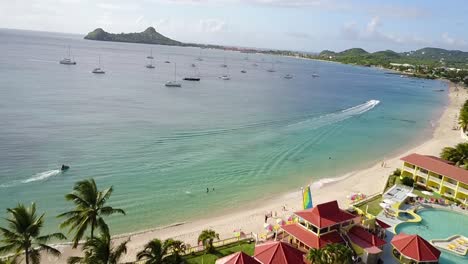 Aerial-shot-of-Royal-By-Rex-Resorts---Reduit-Beach-in-Saint-Lucia