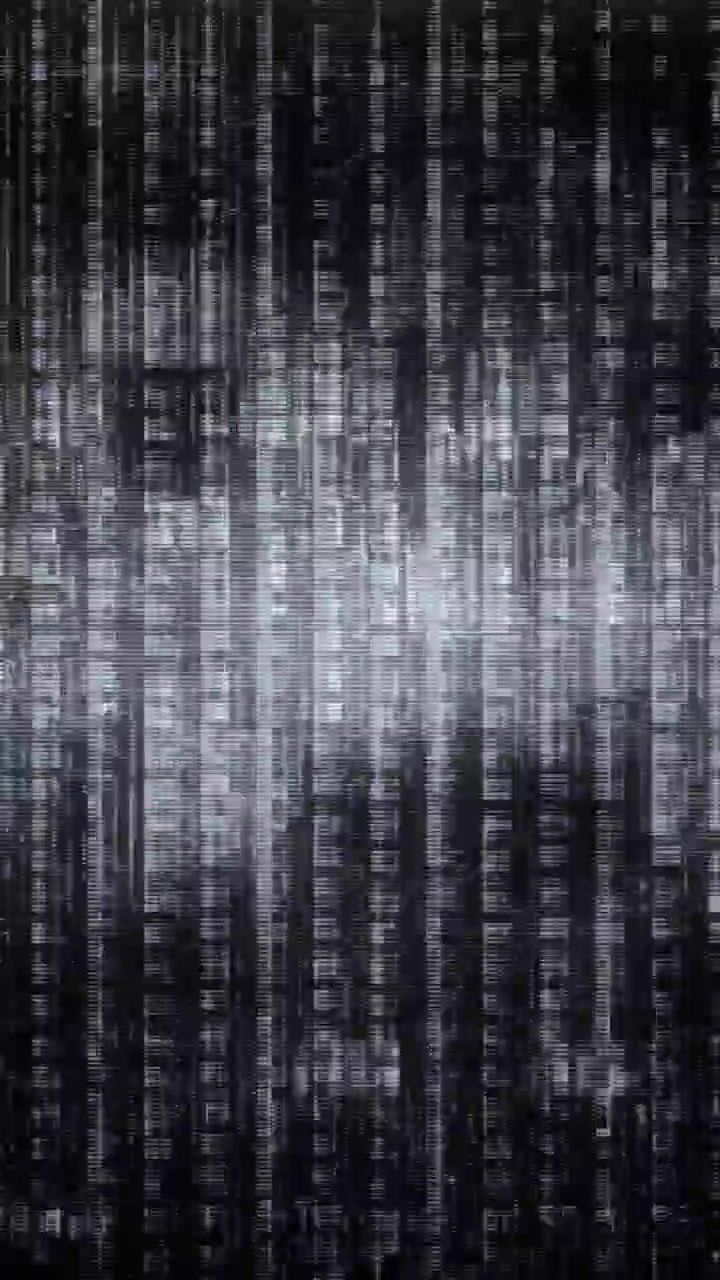 Futuristic Digital Data Stream with Glitch Effect Background