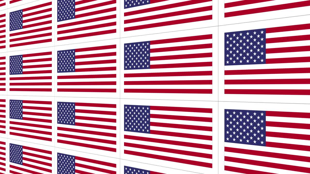 postales con la bandera nacional de los estados unidos en bucle