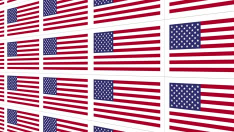 postcards with united states national flag looped