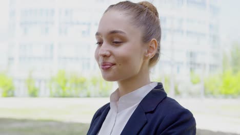 portrait of young girl in formal clothing