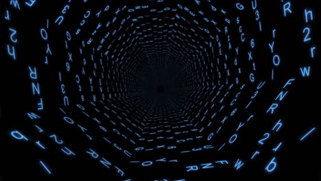 letras volando en el espacio.