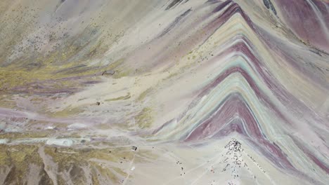 rainbow mountain vinicunca peru andes peruvian nature multicolor vibrant stripes of colour