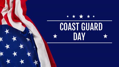 Animation-of-coast-guard-day-purple-background-with-usa-flag