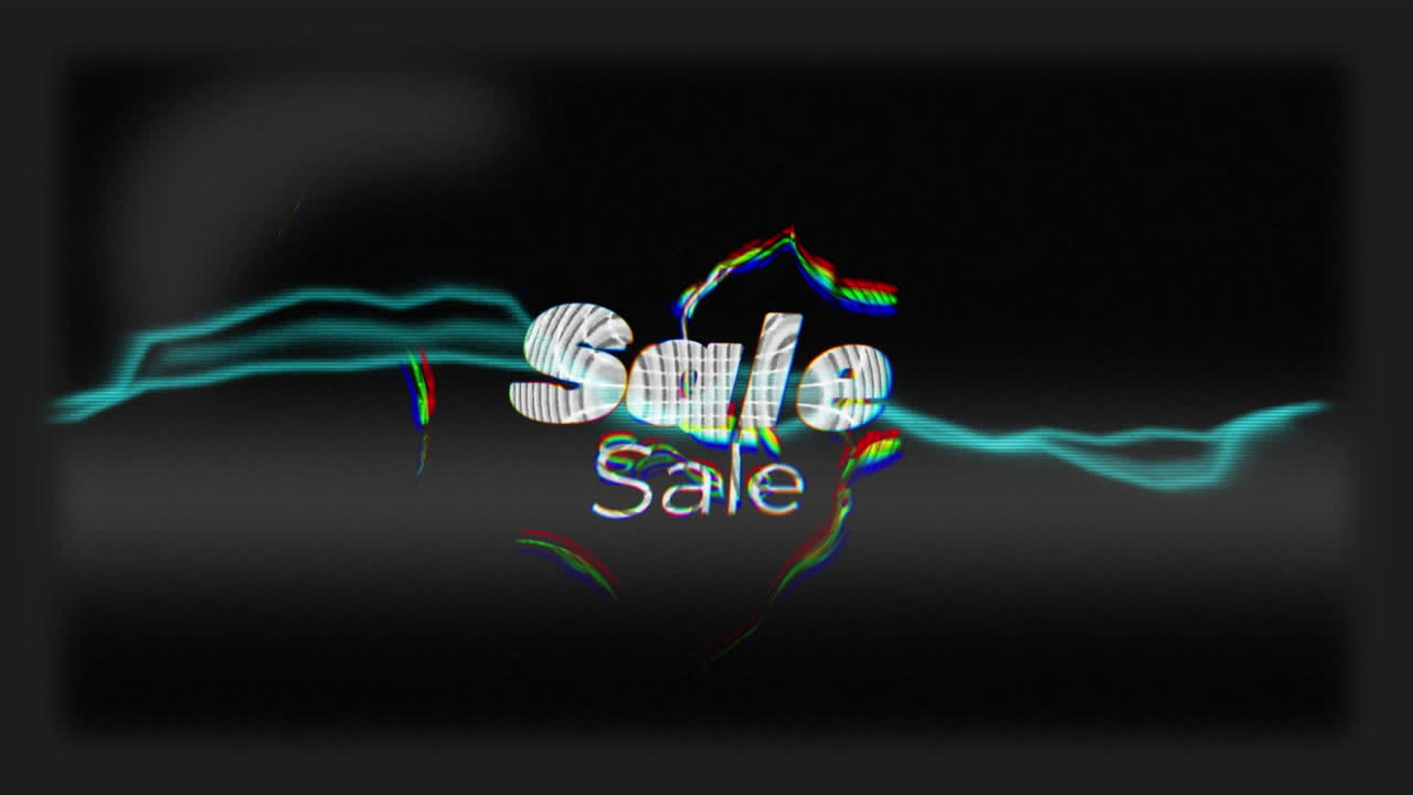 animación del texto de la nueva temporada sobre ondas coloridas sobre fondo negro