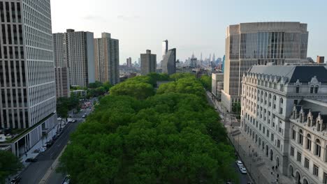 Parque-Cadman-Plaza-En-Brooklyn,-Nueva-York