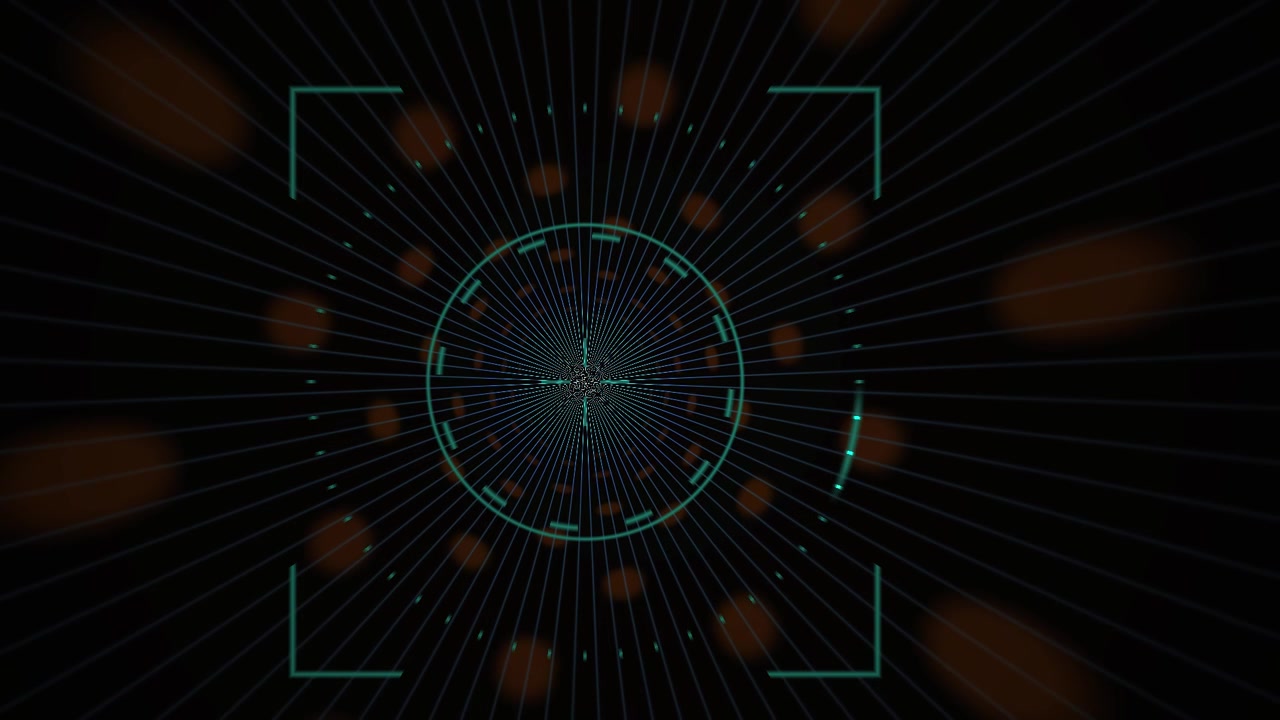 Futuristic HUD Target Interface with Digital Scanning Animation