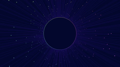 radiant circle on a vibrant purple and blue backdrop