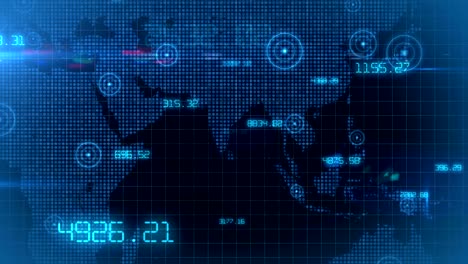 business corporate data world financial stock data background loop