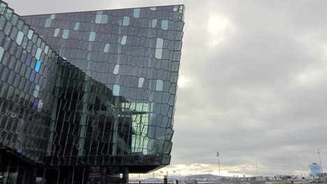 modern harpa building reykjavik iceland