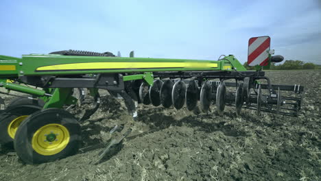 Modern-plow-for-plowing-farm-fields.-Arable-farming.-Agricultural-industry