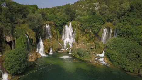 flight up trebizat river to kravice waterfall in studenci bosnia