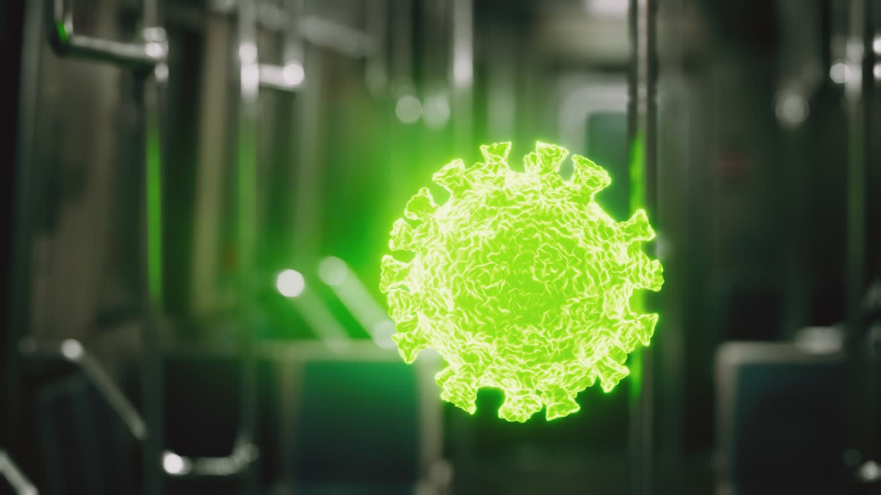 지하철 차량에서 코로나바이러스 코로나19 전염병