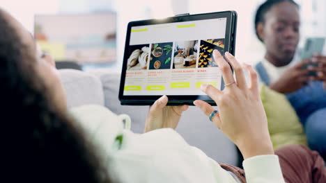 tablet, screen for online shopping