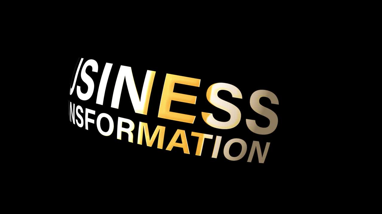 4k 다채로운 단어 비즈니스 트랜스포메이션 제목 - 고립된 단어 비즈니스 변환 회전 루프 애니메이션 개념, 타임 알파 채널 프로스 4444을 사용하여 고립합니다.