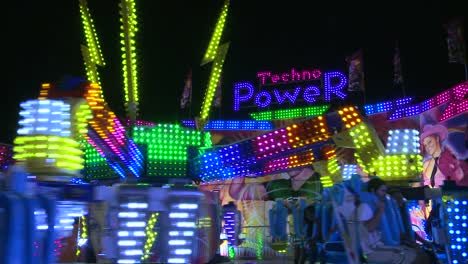 a ride at a carnival at night 2