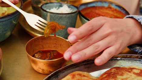 dining experience at an indian restaurant