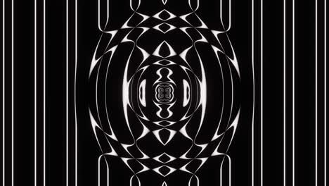 fantasía en blanco y negro de un patrón abstracto en bucle sin fin