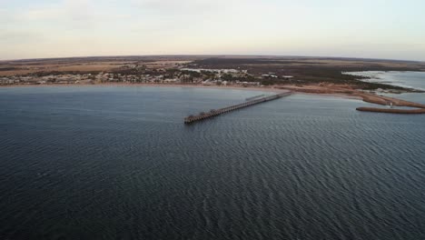 aerial drone view of the coastline of coffin bay, eyre peninsula, south australia