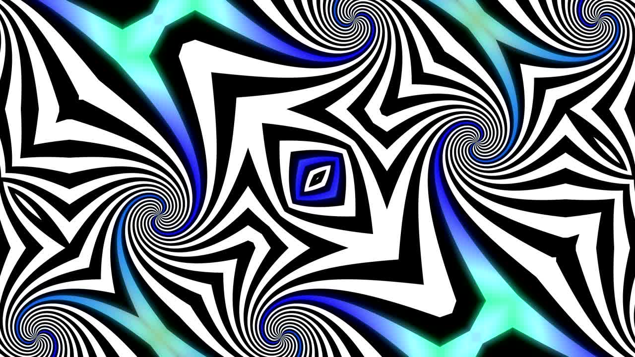 ilusión abstracta - caleidoscopio líneas blancas y negras