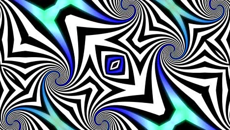 ilusión abstracta - caleidoscopio líneas blancas y negras