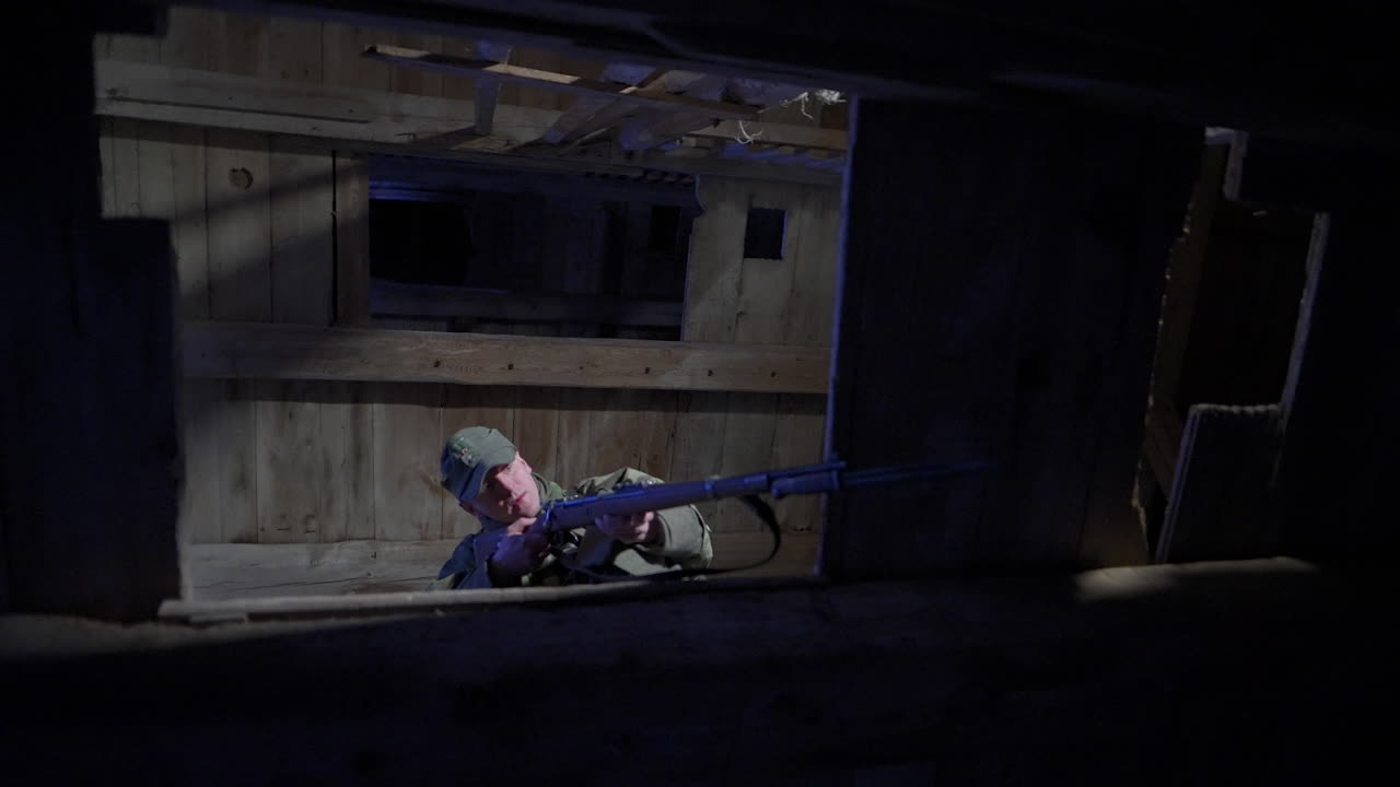 Soldier in a Hidden Position