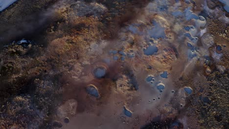 steaming vents at geothermal area in reykjanes, iceland