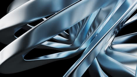 metallic curve geometry background, 3d rendering.