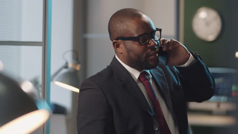 businessman on phone in office