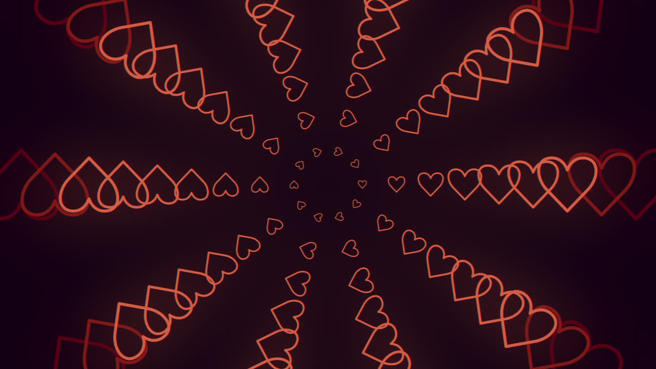 Vibrant heart pattern on black ideal for websites and graphics!