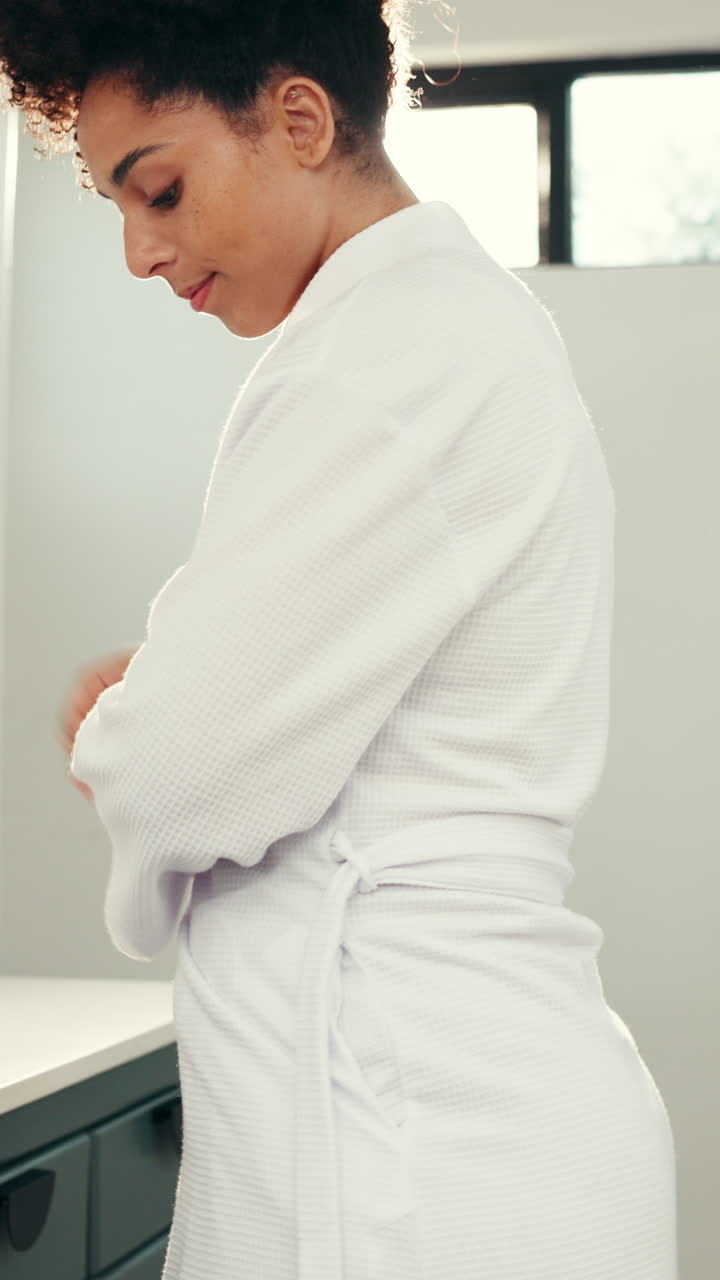 Woman in a Bathrobe