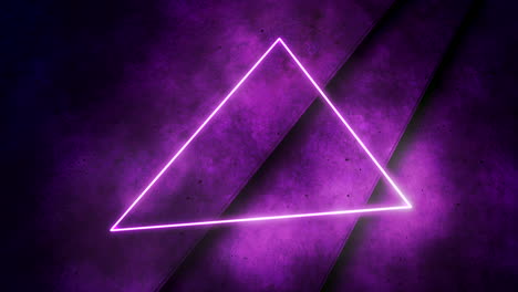 motion colorful neon lights and triangle with abstract background