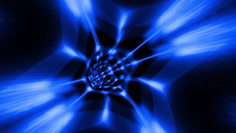 flight through abstract blue tunnel. abstract energy tunnel in space. tunnel in outer space. technological, vj, dj, data, network and connection motion background. seamless loop, 3d animation in 4k