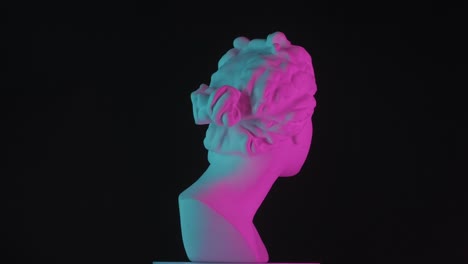 neon light classical bust