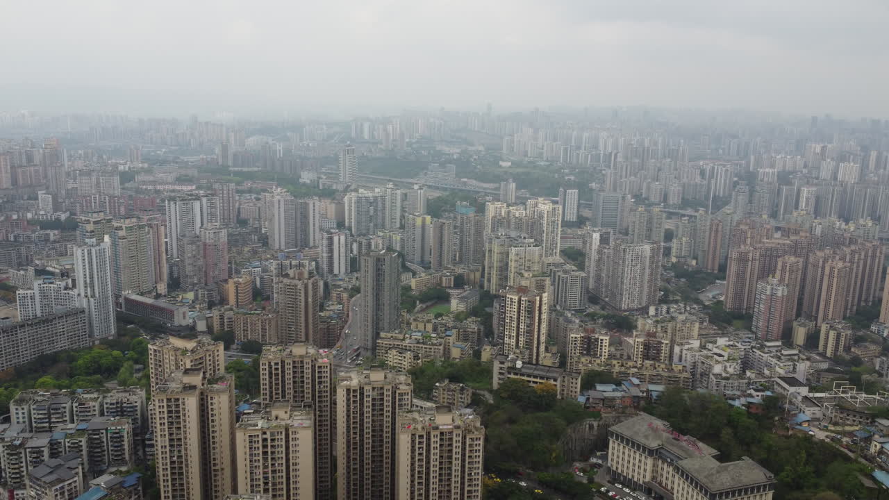 fotografía aérea sobre la ciudad de chongqing