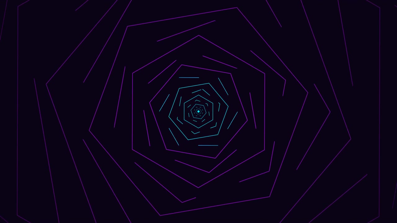 Abstract Rotating Hexagonal Tunnel Animation