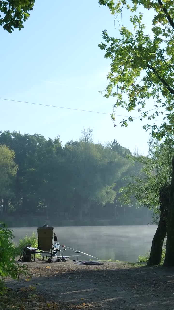 Fishing by the Misty Lake